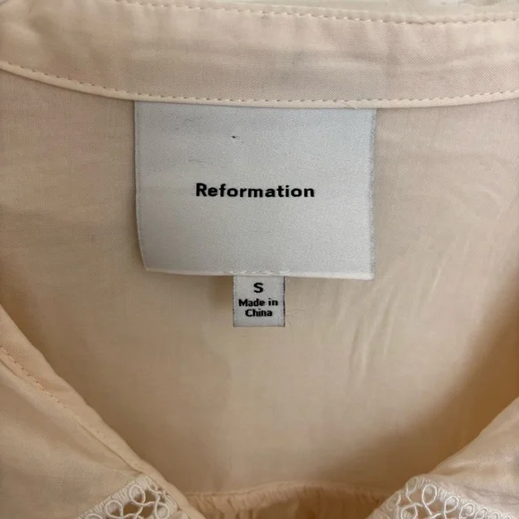 Reformation Striped Long Sleeve Crop Top - Picture 3 of 5